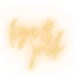 Music by Liza & Josh logo featuring a hand-painted orange circular background with white script lettering.