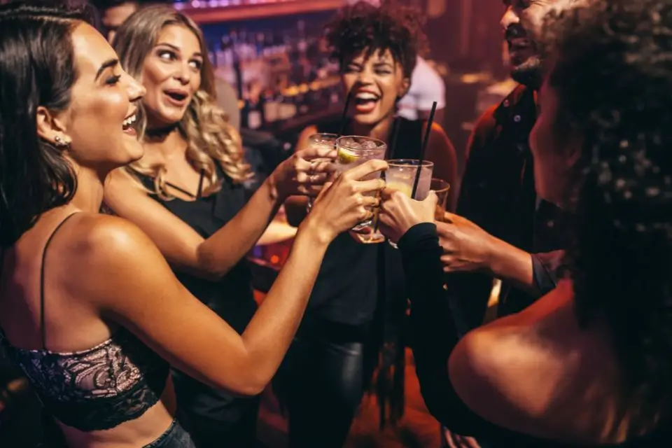 Guests enjoying drinks and conversation at a lively cocktail party in Northern New Jersey